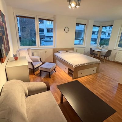 Rent of a furnished 1-room apartment, 39 m², Ružinov district, Bratislava, Slovakia